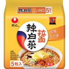 农心辣白菜芝士拉面5包10.35元（需领券）