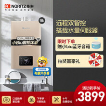 能率(NORITZ)16升燃气热水器GQ-16W38AFEX 远程操控 水量伺服器 天然气热水器 恒温热水器3799元 (券后省300)