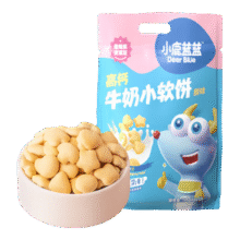 小鹿蓝蓝 高钙牛奶小软饼 宝宝零食儿童零食  奶香原味 超值装198g16.9元（需领券）