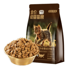 京东京造 全价幼猫粮1.5kg  1-12月幼猫奶糕含乳蛋白抵抗力低敏易吸收66.9元 (券后省30,月销1w+)