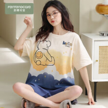 芬腾可安2025睡衣女100%纯棉全棉家居服套装短袖短裤夏季学生青年可外穿49元（需领券）