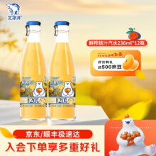北冰洋北京玻璃瓶果汁碳酸饮料 鲜榨20%含量果汁桔汁汽水 236ml×6瓶41.8元（需领券，合20.9元/件）