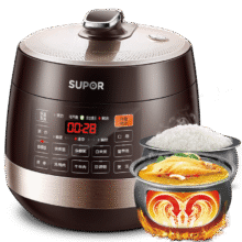 PLUS会员：Supor 苏泊尔 电压力锅 5L 球釜双胆 大屏防水触控 S50YC9001Q269.53元（需领券）