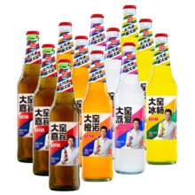 大窑汽水 大窑嘉宾橙味荔枝味 0脂肪碳酸果味饮料520ml 嘉宾+橙诺+荔爱+凤梨味[各3瓶]39.9元（需领券）