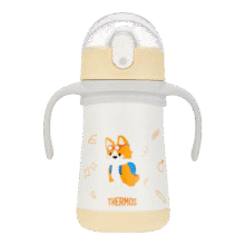 膳魔师（THERMOS）儿童水杯316l不锈钢保温杯宝宝水杯小学生吸管杯耐磨防摔可斜跨 麒麟320ml（带把手）186元