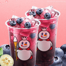 限外卖：蜜雪冰城 蓝莓果粒茶 双杯1.68元
