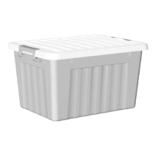 大牌同款 带轮塑料收纳箱特大号 灰色16L 38*28*22cm5元