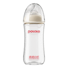 小土豆（potato）婴儿玻璃奶瓶 宽口径系列小宝宝专用奶瓶新生儿奶瓶 240ml44.9元 (券后省0.9)