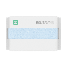 最生活新疆长绒棉洗脸毛巾1条装 纯棉家用吸水毛巾柔软擦脸洗面巾 蓝色34.9元 (券后省10)