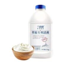 兰格格 蒙古专利酸牛奶 新鲜发酵1KG桶装 无添加防雾剂7.69元