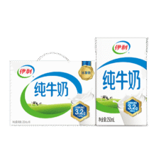 伊利全脂纯牛奶 250ml*18盒 礼盒装 2月产31.74元