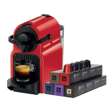 Nespresso奈斯派索胶囊咖啡机套装Inissia系列全自动奈斯咖啡机含50颗咖啡胶囊nes咖啡机 C40 红色及意式浓烈5条装775元（需领券）