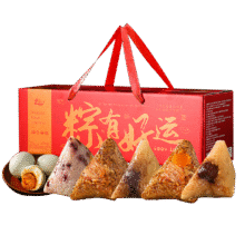 桂花斋 粽子礼盒 端午礼物嘉兴蛋黄鲜肉粽咸鸭蛋 端午节礼品大礼包1640g115.84元（合57.92元/件）