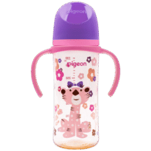 贝亲（Pigeon）双把手PPSU奶瓶 第3代 330ml-淑女豹  L号 6个月以上 AA222139.9元 (券后省20,月销1w+)