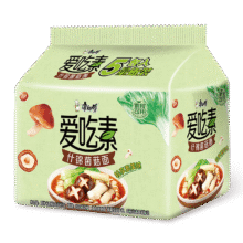 Plus会员:康师傅方便面 爱吃素 什锦蘑菇面100g*5袋*2件16.84元（合8.42元/件）