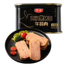 需PLUS：雨润 黑猪皇午餐肉 198g 午餐肉罐头火腿  黑猪王 新老包装随机发货4.32元