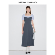 20点：VEGA CHANG 短袖连衣裙女 方领学院风149元（限时2小时）