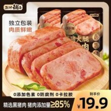 盐津铺子 黑猪火腿午餐肉300g（约15包）19元包邮