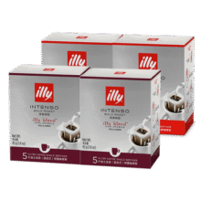 意利（illy）挂耳咖啡5片每盒 手冲滤挂式无蔗糖美式黑咖啡粉 100%阿拉比卡 【4盒装】中焙2盒+深焙2盒155.9元