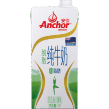 安佳（Anchor）脱脂牛奶 3.6g蛋白质牛奶 新西兰原装进口1L*1盒 草饲牛奶24元（合8元/件）