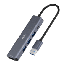 朗科（Netac）USB3.0分线器扩展坞 5口HUB集线器拓展坞 笔记本电脑多口转接头转接器五合一Type-c供电10.86元（需领券）