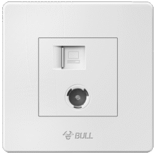 公牛（BULL）墙壁插座 G07系列 二位电脑带电视插座 G07T223 白色 暗装40.9元 (月销1w+)