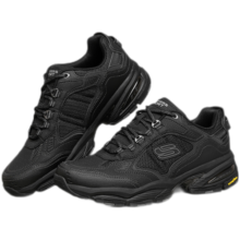 斯凯奇（Skechers）男鞋休闲鞋 男士户外运动鞋复古拼接厚底增高老爹鞋 237145 全黑色BBK 42.5349元 (券后省30)