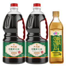 六月鲜原酿系列 原酿鲜生抽1.55kg*2瓶+味达美葱姜料酒450ml58.98元+36元返卡（需领券，合9.83元/件）