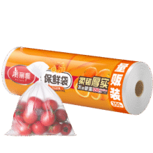 PLUS会员：美丽雅加厚食品级保鲜袋大号350只点断连卷式家用食品分装塑料袋2件25.88元（需领券，合12.94元/件）赠品*1