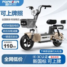 永久电动车新国标48V成人代步电动自行车两轮电瓶车692元