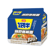 PLUS会员：今麦郎 方便面一袋半 泡面袋装大面块速食宵夜 鲜虾鱼板味 5包9.91元包邮