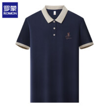 罗蒙 商务休闲男士刺绣Polo *2件64元（合32元/件）