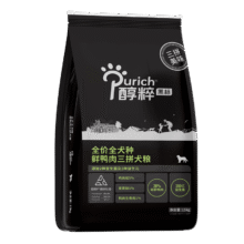 PLUS会员: 醇粹黑标狗粮 全犬种鲜鸭肉三拼冻干15kg234.07元（需领券）包邮