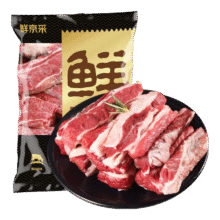 鲜京采 巴西进口原切牛肋肉 2斤 牛肋条 炖煮烧烤 京东自有品牌57.32元