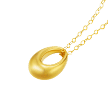 老庙黄金项链足金水滴套链精品锁骨链生日节日礼物 约：2.9g3155元 (券后省10)