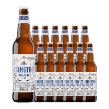 青岛啤酒（TsingTao）全麦白啤10度500ml*12瓶*2件（赠2包手撕牛肉干）131.72元（合65.86元/件，赠牛肉干100g）