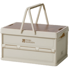 牧高笛（MOBIGARDEN）睿纳30L收纳箱 户外露营车载折叠可手提储物箱 NX23685005 月影白79元 (月销1000+)