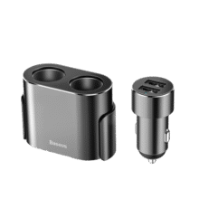 倍思车载充电器95W快充点烟器一拖二/三车载双USB扩展点烟口49元 (月销1000+)