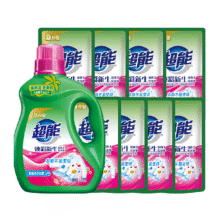 88VIP：超能 双离子洗衣液 11斤*1瓶+8袋36.4元（需领券）+1.5元淘金币
