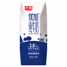 再降价、88会员：光明 优加3.6g乳蛋白纯牛奶 200ml*24盒43.22元(凑168减20元后)，直接买45.16元+淘金币4.99元