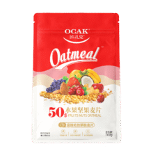 欧扎克 麦片营养早餐 50%水果坚果燕麦片700g83.8元（需领券，合27.93元/件）