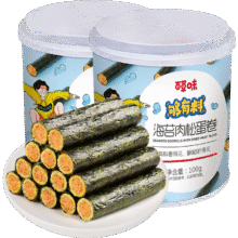 百草味 BE CHEERY 百草味 海苔肉松蛋卷 100g*2罐 200g8.9元