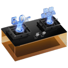 方太 燃气灶天然气 家用台嵌两用灶 5.0kW*猛火双灶煤气灶 可调节底盘换装灶 01-TH36B799元