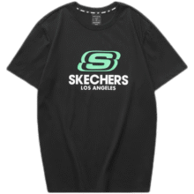 斯凯奇（Skechers）夏季情侣款T恤女男百搭上衣撞色宽松运动短袖73.55元