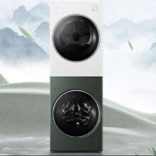 618预售：美的 洗烘套装 10公斤滚筒洗衣机+变频热泵烘干机 清风明月2.0洗烘塔 MGH20A-G+AIR4458.4元（需定金）