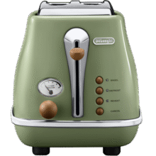 德龙(Delonghi) CTO2003.VGR多士炉  icona复古早餐系列2片式家用面包机 橄榄绿 现货439元