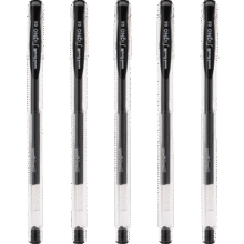 uni三菱 uni-ball UM-100黑色中性笔高颜值0.5mm黑笔签字笔商务学生考试专用水笔水性笔套装 5支22.7元 (券后省0.9,月销2000+)