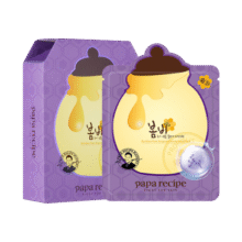 春雨（Papa recipe）紫色蜂蜜乳糖酸面膜6片 去角质收缩毛孔 控油提亮 母亲节礼物45元 (券后省300,月销1000+)