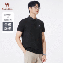 2025春季新款！Camel 骆驼 男士丝光珠地棉短袖Polo衫￥54.00