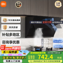 小米（MI）米家智能侧吸抽油烟机S1烟灶套装22立方大吸力小户型智能挥手感应吸油烟机燃气灶天然气套装MJ02C 【国家补贴】22m3油烟机766.4元国补